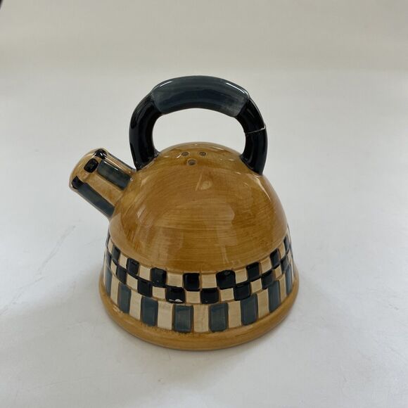 Vintage SAKURA Salt & Pepper Shakers Teapot Tea Kettle Ceramic Country Farmhouse - Picture 5 of 10